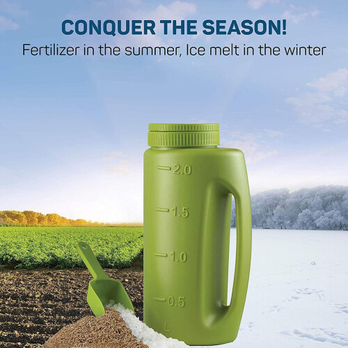 Sturdy Ice & Salt Dispenser for Walkways Adjustable Flow 13*9*28cm 2