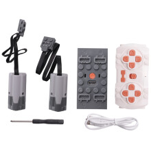 1 Set Motor, Power Function, App, Remote Control, Programming, 2 Medium Motors, Craft Kit, Creative Building Blocks, for Children