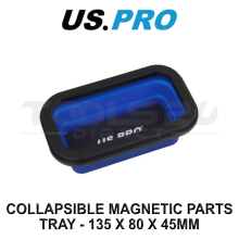 US PRO Tools Collapsible Magnetic Parts Tray 135 x 80mm Blue 6893