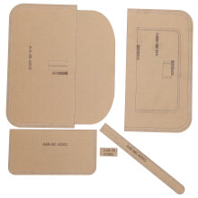 Outils de maroquinerie DIY - Pochoir acrylique transparent pour portefeuille - Perforations précises pour le marquage des points de couture - Longue
