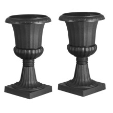 Vaso Jardineira em Plástico-Duoku-40 x 67 cm-para Interior e Exterior-Íd ideal para Casamentos-Festas-Eventos-Preto