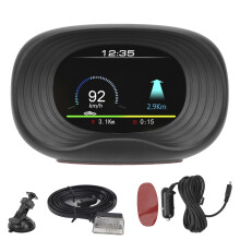 Universal HUD Digital Speedometer With Overspeed Warning High Water Temperature Low Voltage Alert Easy Plug And Play Installation For All Cars