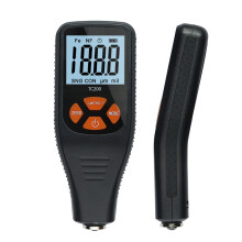 Car Paint Thickness Gauge with Backlit LCD, Dual Metal Detection, 01300µm Range, Black