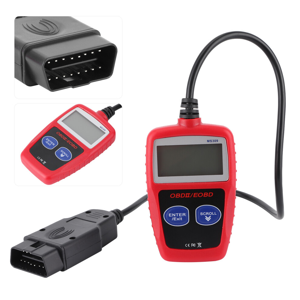 Ms309 Car Diagnostic Scanner Obd2 Lcd Fault Code Reader 128X64 Backlit 8761379425116