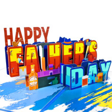 Fathers Day Card for Dad,Happy Fathers Day Card,Pop Up Father's Day Cards From Son Or Daughter Happy Father's Day