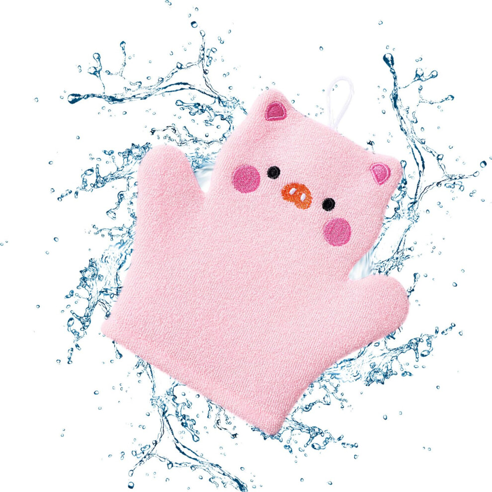 Kids Bath Sponge Mitt, Toddler QuickDry Body Bath Brush, Cute Cartoon Bath Sponges