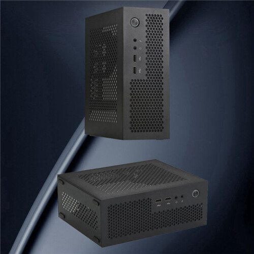 2X A09 HTPC Computer Case  ITX Gaming PC Chassis Desktop Chassis USB2.0 Computer Case Home Computer Case Black 2