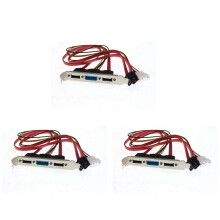 3X PC DIY to ESATA and 4Pin IDE Power PCI Bracket Slot Cable Full-Height Profile for External Hard Drive