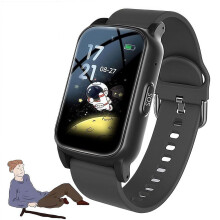 Fall Detection Smart Watch For Seniors With HD Video Call, GPS Tracker, SOS Call Bracelet, IP67 Waterproof, Black