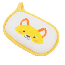 5pcs Baby Bath Brush Set, Soft Sponge Cotton, Yellow Fox Pattern