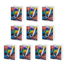 Set mit 10 Mehrzweck-Papiertüten mit-schwarzer Rahmen Regenbogen