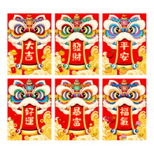 Pack of 6 Chinese New Year Spring Festival Redness-3468 models