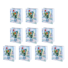 10pcs Multipurpose Paper Bags with Handles-Cement gray three