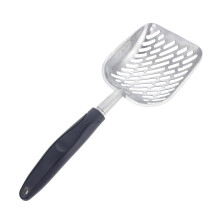 Metal Cat Litter Scoop with Comfort Grip Handle, Durable Easy Clean Poop Scooper for Cats