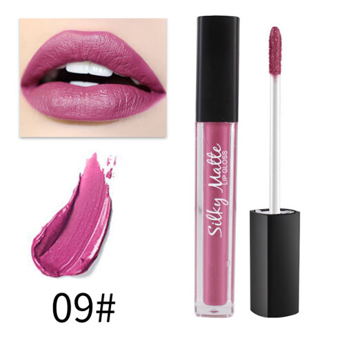 Ματ μεταλλικό lip gloss με βάση το νερό, μακράς διαρκείας, αδιάβροχο, με έντονες 2