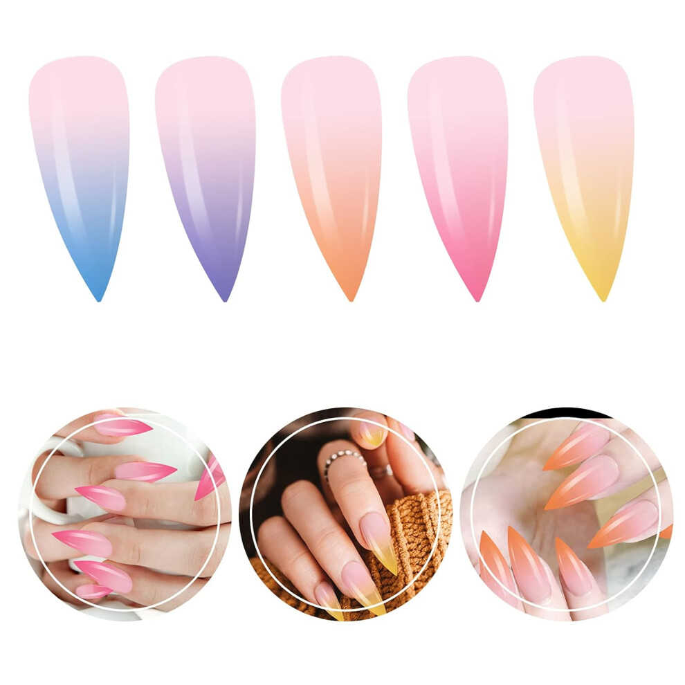 Glossy Acrylic Nails, Easy Application Reusable Artificial Nail Tips, Breathable Full Cover Press on Nails With Salon Quality Finish For Nightclubs