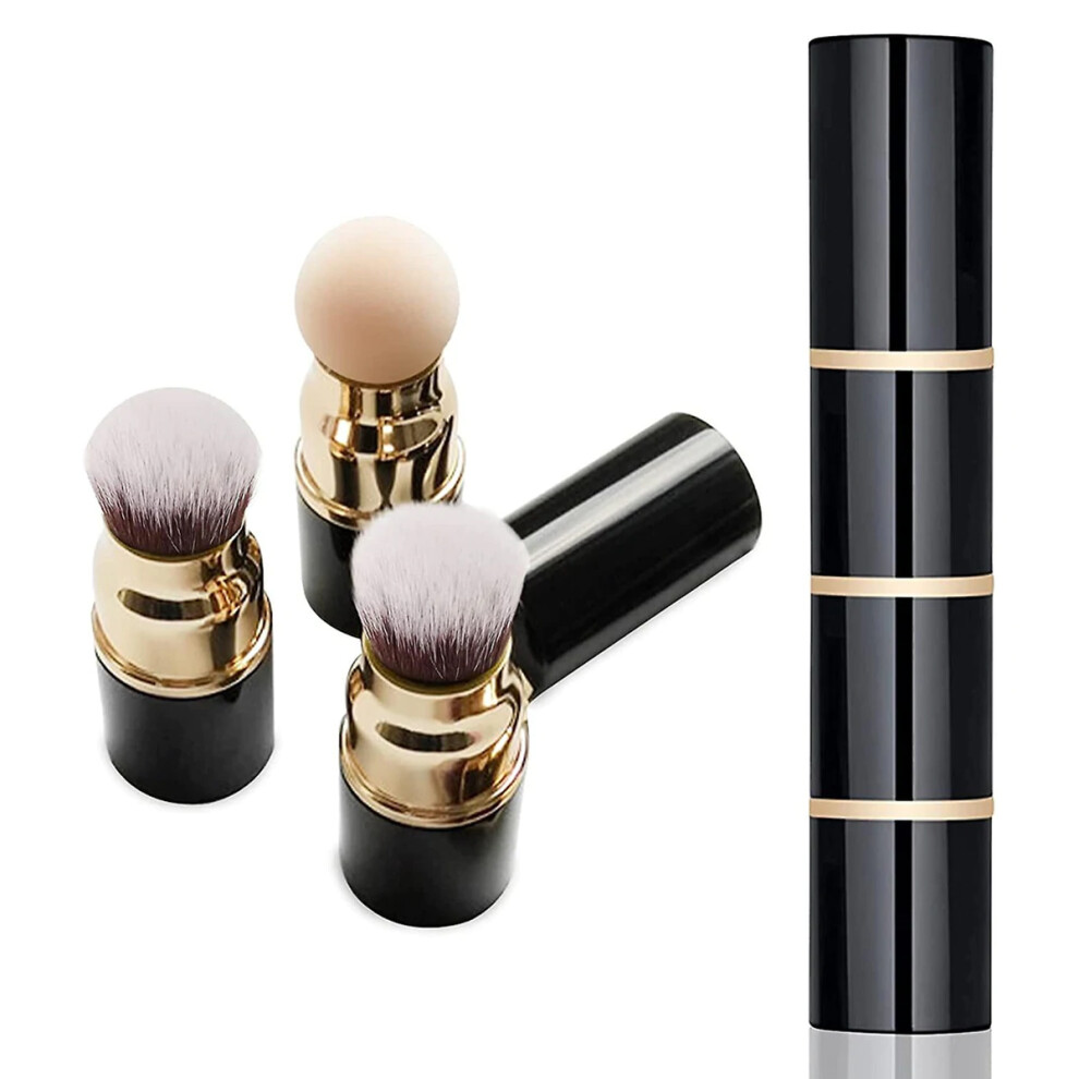 Travel Face Blush Brush, With A Compact Design And Synthetic Fibers, Offers A Flawless Finish And Natural Coverage, Vegan Bristles, Ideal For Profess