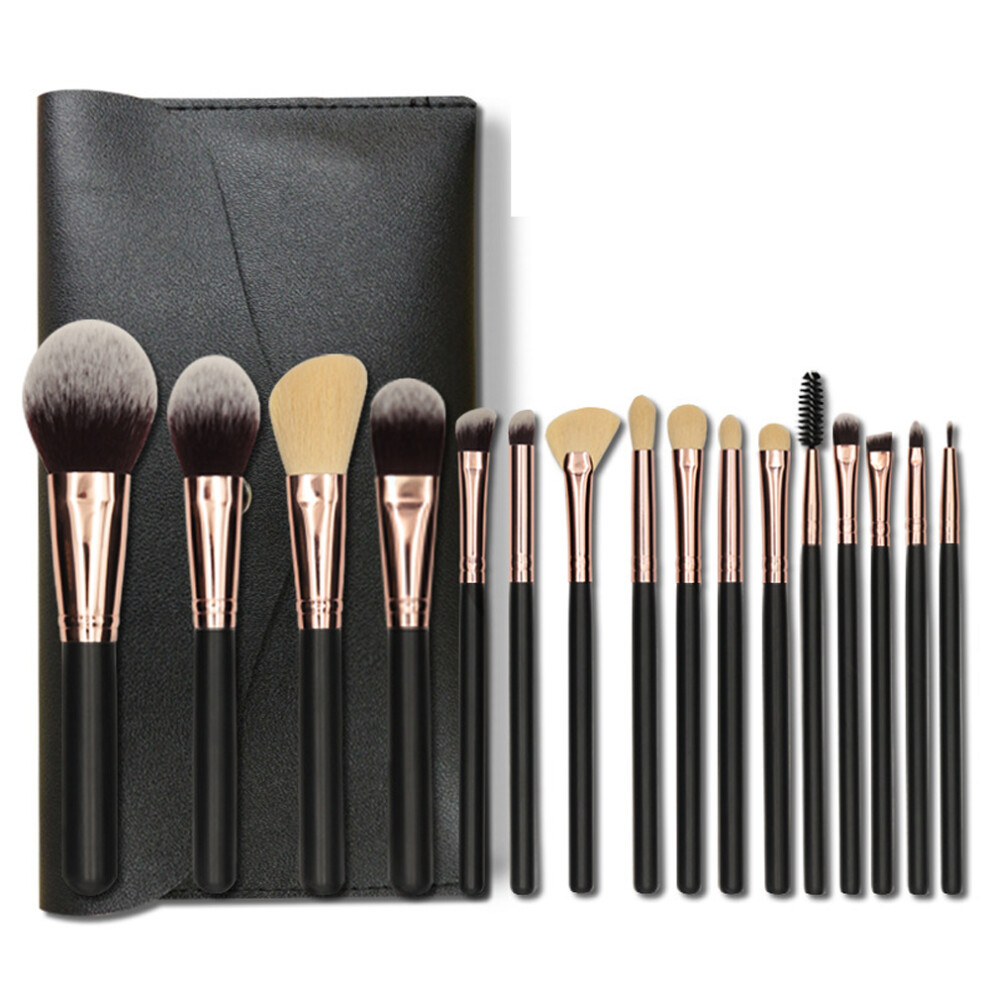 Synthetic Fiber Brushes For Complete Variety Makeup Kit, Non-Shedding Soft Bristles With Durable Wood Handle, Ergonomic Design, Professional Makeup B