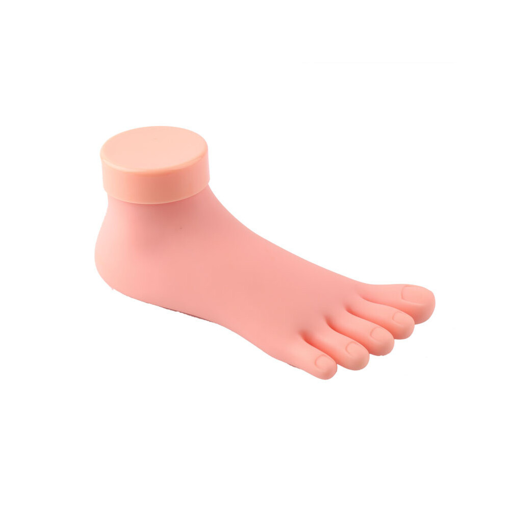 Silicone Practice Foot, Pedicure Tools for Manicure Practice, Prosthetic Manicure Tool with Flexible Movable Soft PVC Glue For Halloween Parties