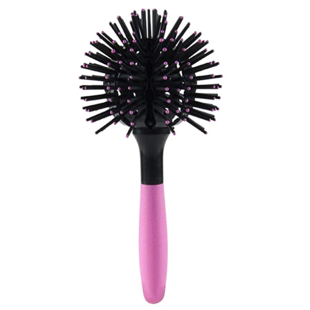 Ergonomic Handle Hairbrush, Large Vents 3D Round Hair Brushes for Women Blow Drying, Instant Curls Comb Hair Brush for Thick Curly Hair, Scalp Massag