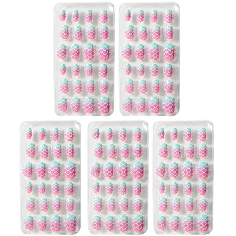 Cute Press On Nails for Kids, Assorted Sizes Artificial Nail Tips Easy to Apply Non Toxic Material, Durable and Reusable, Perfect For Professional Or