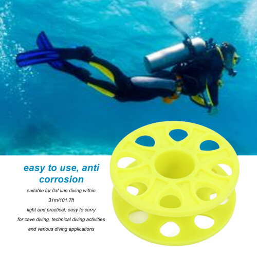 Finger Reel Compact Diving Spool for Cave & Tech Diving, Yellow 2