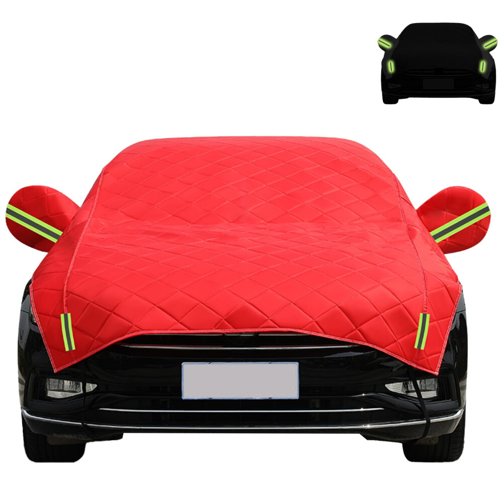 Car Hail Protector 5Layer Padded Antihail Cover For Sedan, Heavy Duty Waterproof Allweather With Reflective Strips, 2025 Red 9094768865248