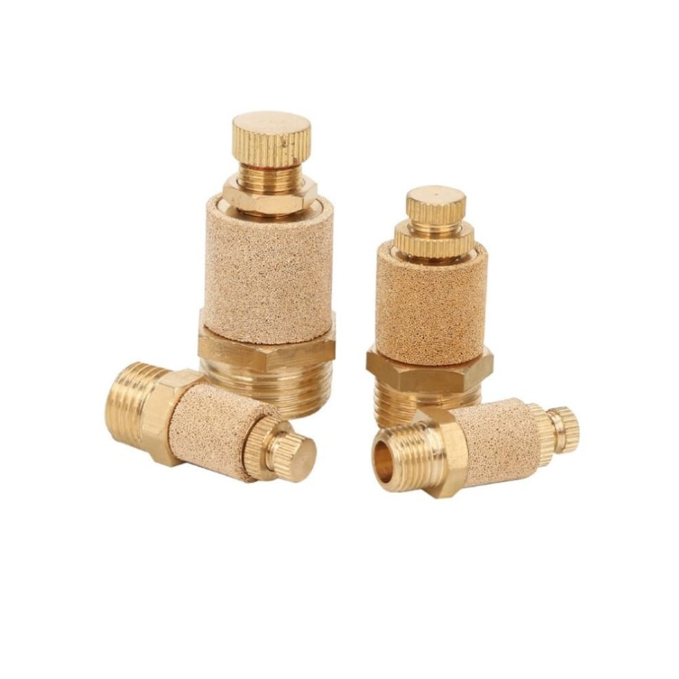 1Pcs Pneumatic Muffler Silencer Filter Flow Speed Controller Sintered Bronze 1/8' 1/4' 3/8' 1/2' 3/4' Copper Connector Silencer (1/2') 9199774613057