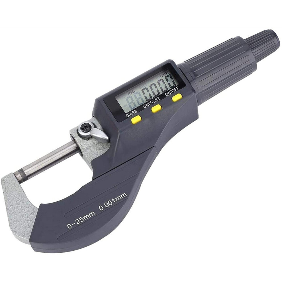Outside Metric Micrometer Digital Lcd Display Constantforce Thickness Gauge 025Mm 9044945481518