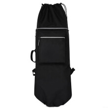 Compact Longboard Carrying Bag with Drawstring Closure for Electric Skateboards and Small Items Black