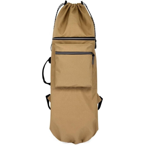 Compact Longboard Carrying Bag with Drawstring Closure  for Electric Skateboards and Small Items Black 1