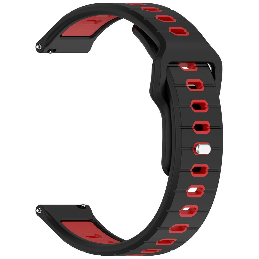 Silicone Wrist Strap Replacement Quick Release Watch Band Breathable Flexible Strap Multicolor Black/Red 9199774613880