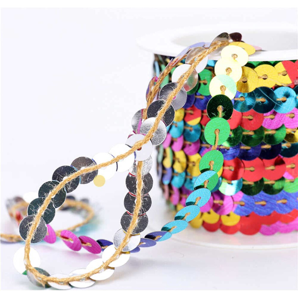 Jute Twine With Sequins, Sequined Jute Twine For Floristry And Diy Crafts, Adds Sparkle, 5M 9199774614085