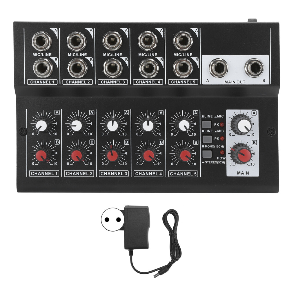 Compact Dj Audio Mixer With Built-In Digital Effects And Eq Processor Featuring 6 Channels And Phantom Power Ideal For Streaming Karaoke Mobile 9138057418774