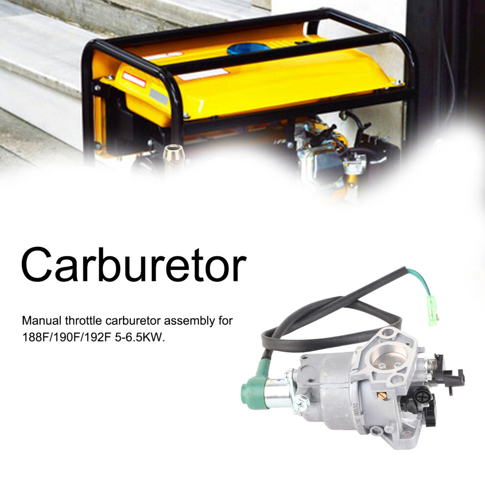 Manual Carburetor For 188F/190F/192F 5-6.5Kw Gasoline Generator 8711379431594