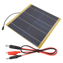 Waterproof Solar Panel Kit, 15W Monocrystalline Silicon Trickle Charger Maintainer for 12V Batteries, Smart Internal Protection System Ensures Safe