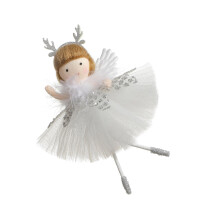 Jupe en maille à paillettes pour fille, ornement en bois-Blanc