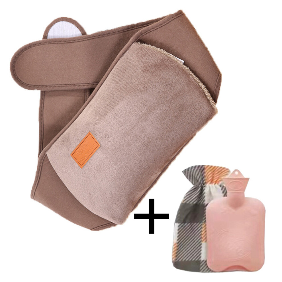 Natural Rubber Materials Hot Water Bottle, Safe and Durable Wrap Around Wearable 3 In 1 Pouch With Soft Plush Cover For Women Men And Children, Porta