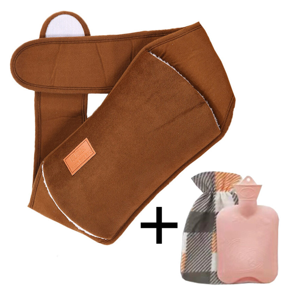 Wrap Around Wearable Hot Water Bottle, Natural Rubber Materials Long Lasting Heat Retention 3 In 1 Pouch With Detachable Bottle Belt For Women Men An