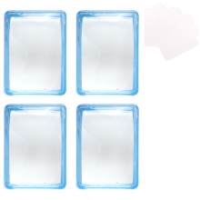 Tampon encreur sans encre avec rangement sur mesure, porte-tampon en silicone gélifié pour la plupart des manucures, tampon pour projets créatifs