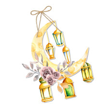 Décoration élégante de panneau suspendu de porte de lune-Style 2