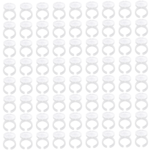 Disposable Rings Glue Cups, V-Shaped Base Design for No Spilling Performance, Glue Rings for Eyelash Extensions with Easy to Use Functionality, Heart