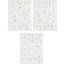 Adesivos de unhas em relevo para meninas, material confiável, com design floral e textura 3D, autoadesivos para acessórios de manicure faça você