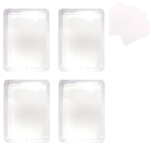 Tampon encreur sans encre avec rangement sur mesure, porte-tampon en silicone gélifié pour la plupart des manucures, tampon pour projets créatifs