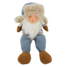 Poupée naine en peluche, ornement de Table,-position assise