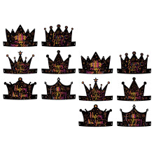Chapeau de fête de bonne année,-chapeau en papier un 12 pièces