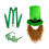 Ensemble chapeau vert irlandais et barbe, ceinture et-Type A 1
