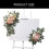 Swag de fleurs artificielles, 2 pièces, pour arrière-plan-Blanc 4