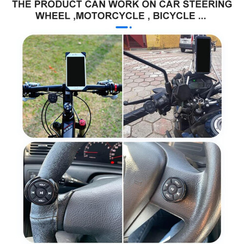 Media Button Car Steering Wheel Remote Waterproof Multimedia Remote Phone Remote Receiver Radio Controller 2