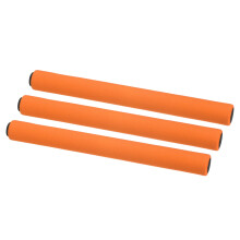 Relay Track Baton, 3 Pack, Stainless Steel Tube, Sponge Grip, For Track and Field and Outdoor Running, Orange